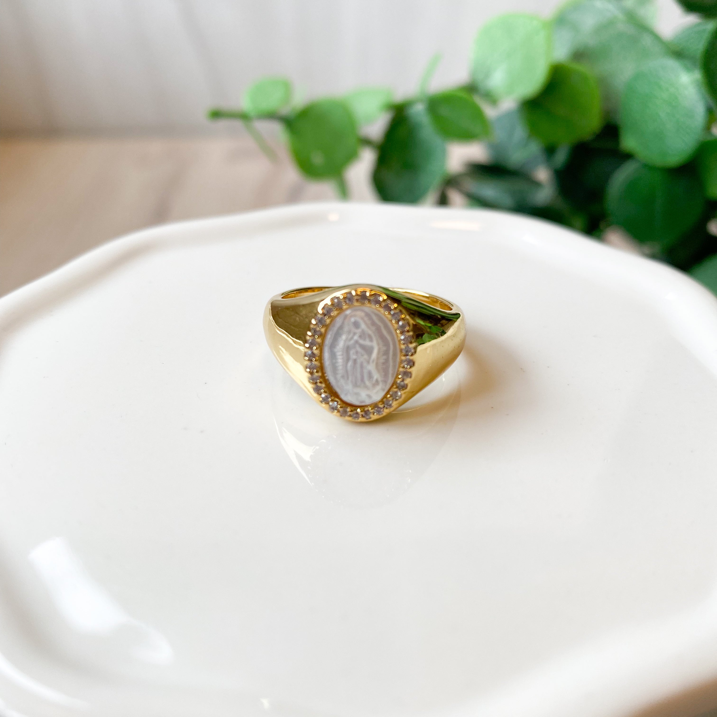 Miraculous Virgin Mary Signet Ring