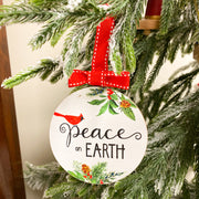 Cardinal Chorus Assorted Wood Disc Ornament