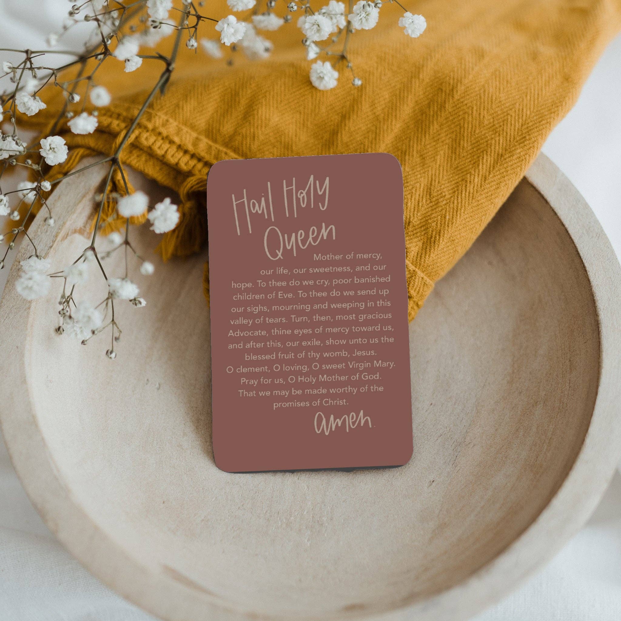 Hail Holy Queen Prayer Card