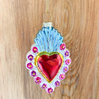Mexican Milagro Heart Ornaments, 4 Asst