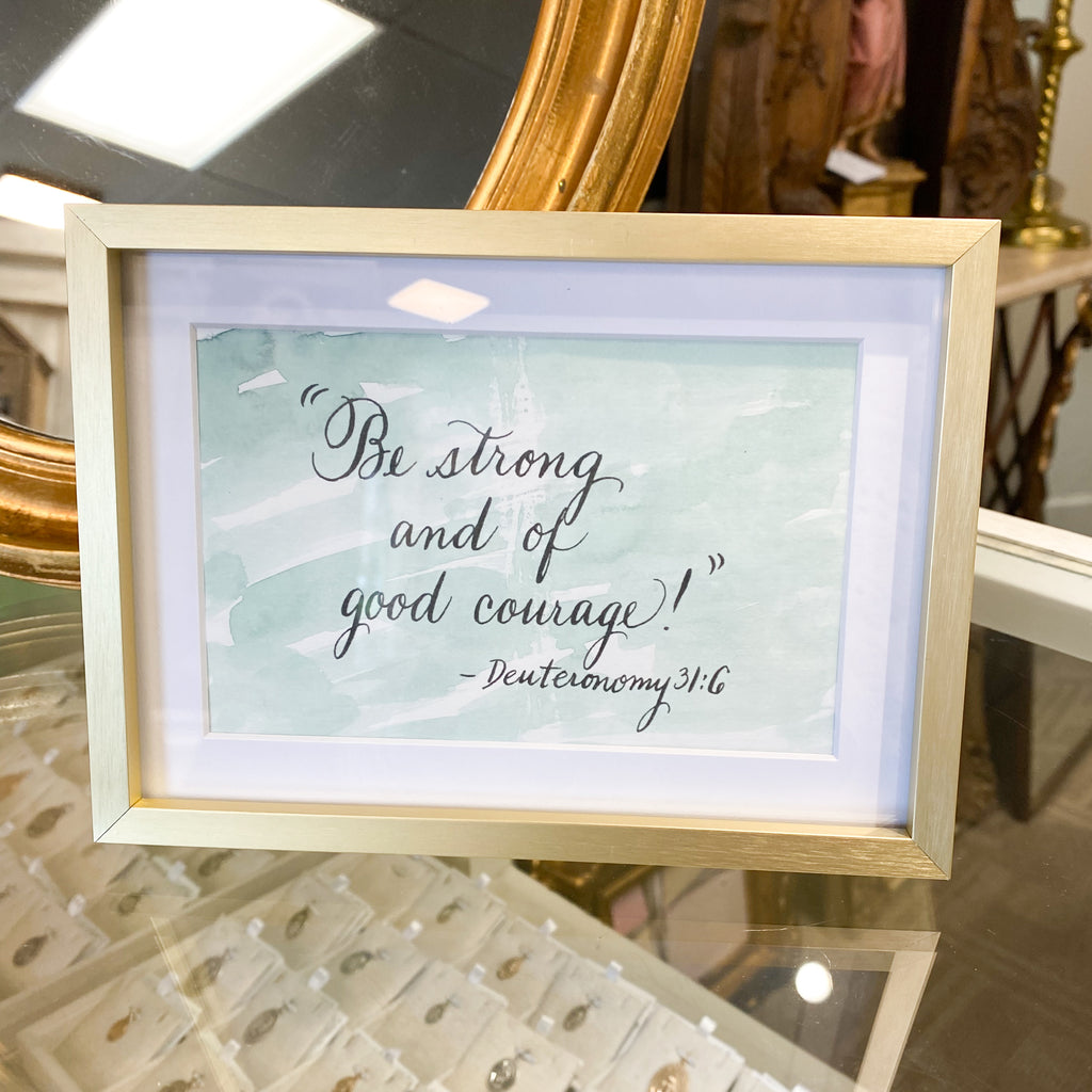 4x6 Gold Framed Scriptures; Quotes