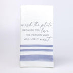 Wash the Plate Tea Towel, Mother Teresa Quote Catholic Decor