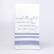 Wash the Plate Tea Towel, Mother Teresa Quote Catholic Decor