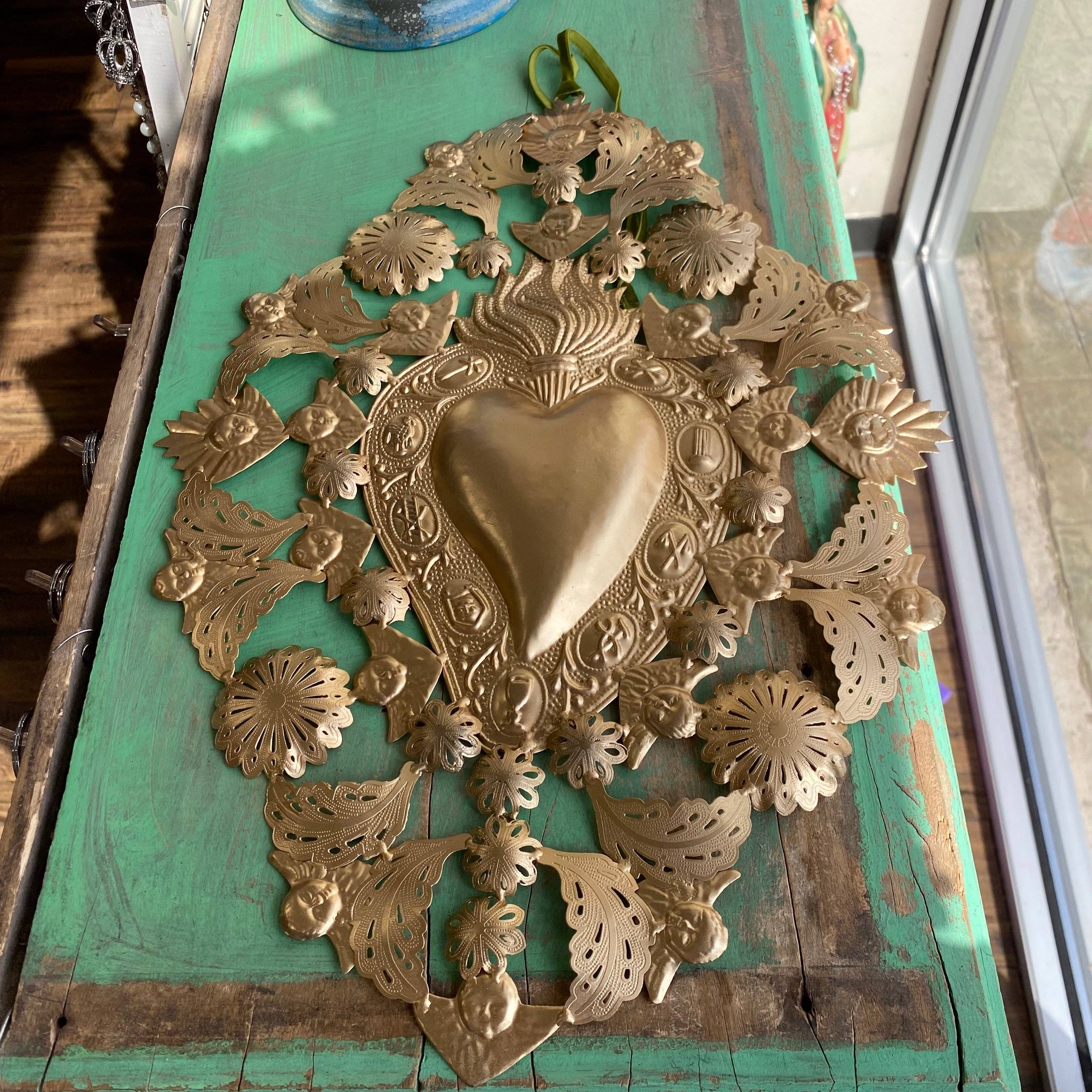 Cutout Sacred Heart Ornament