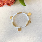 7"L Saint Benedict Bracelet Gold; Stretch; 5 Colors