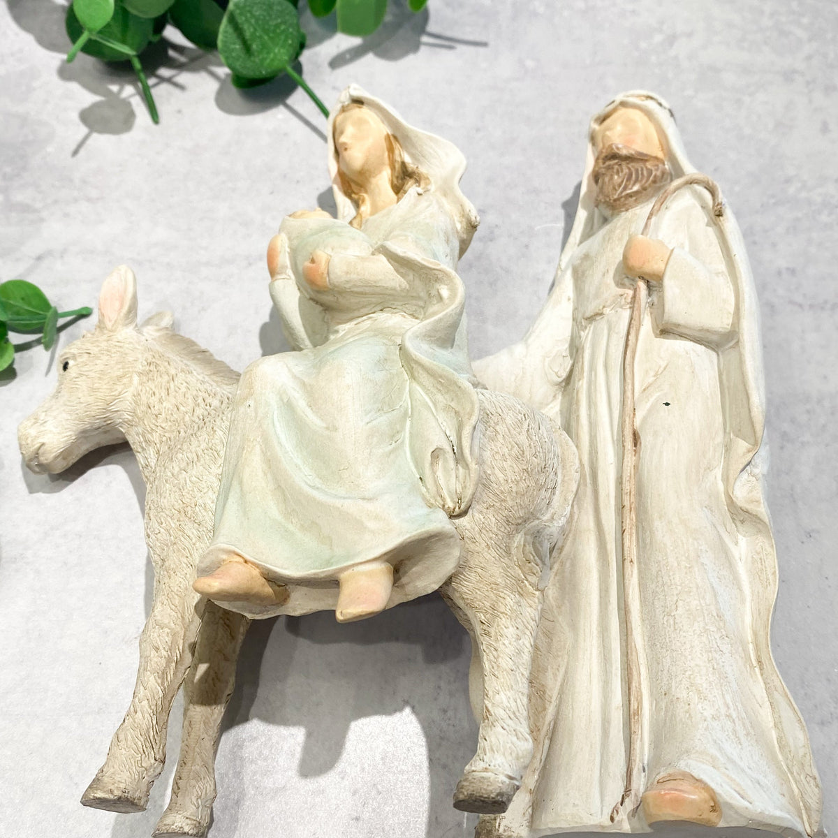 Holy Family Journey Figure Resin