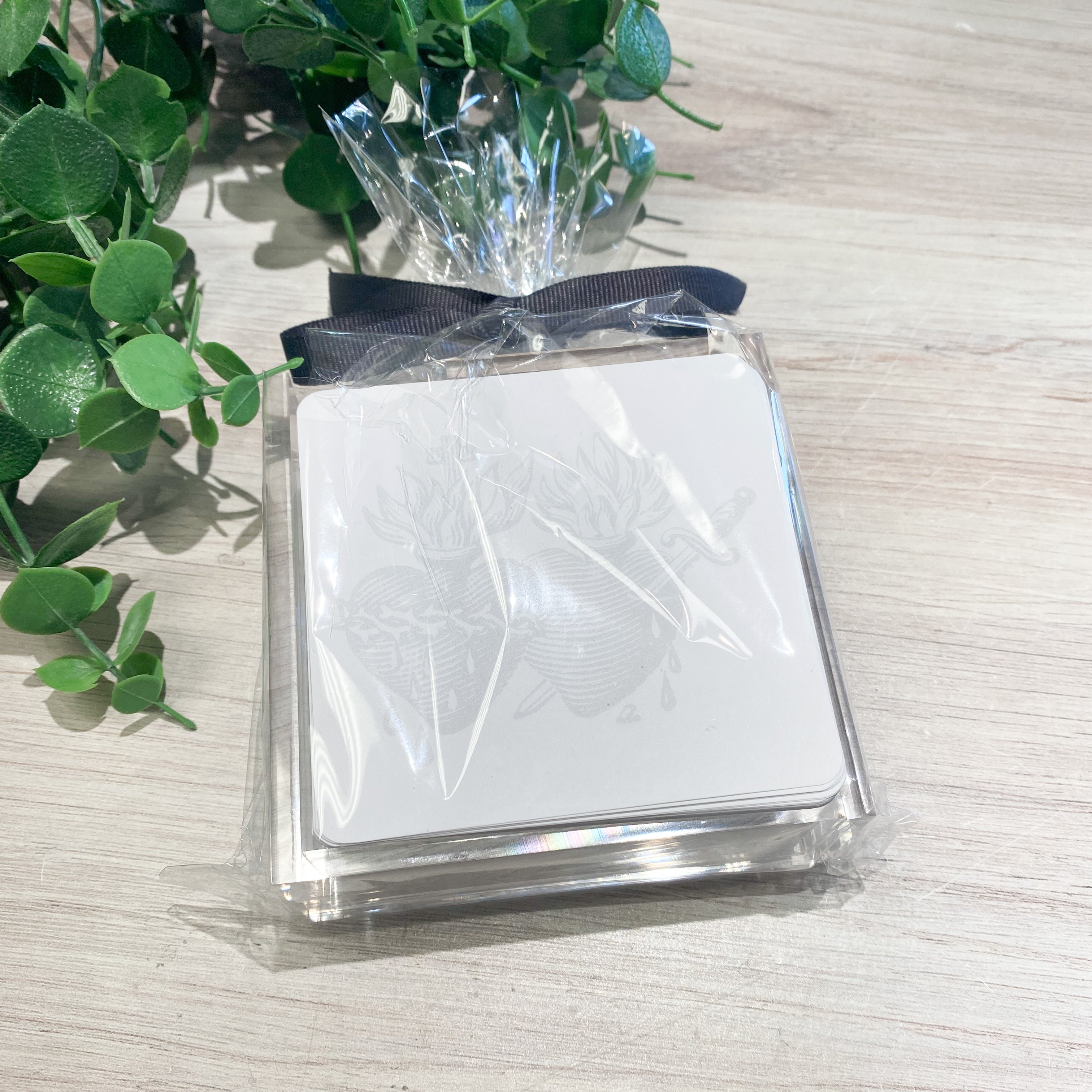 Sacred & Immaculate Hearts Corner Square Acrylic Note Cube