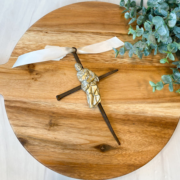 Rustic Cross with St. John the Evangelist