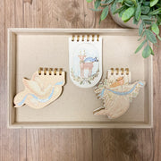 5"L x 5"W Paper Hard Cover Holiday Icon Notebook, 3 Styles