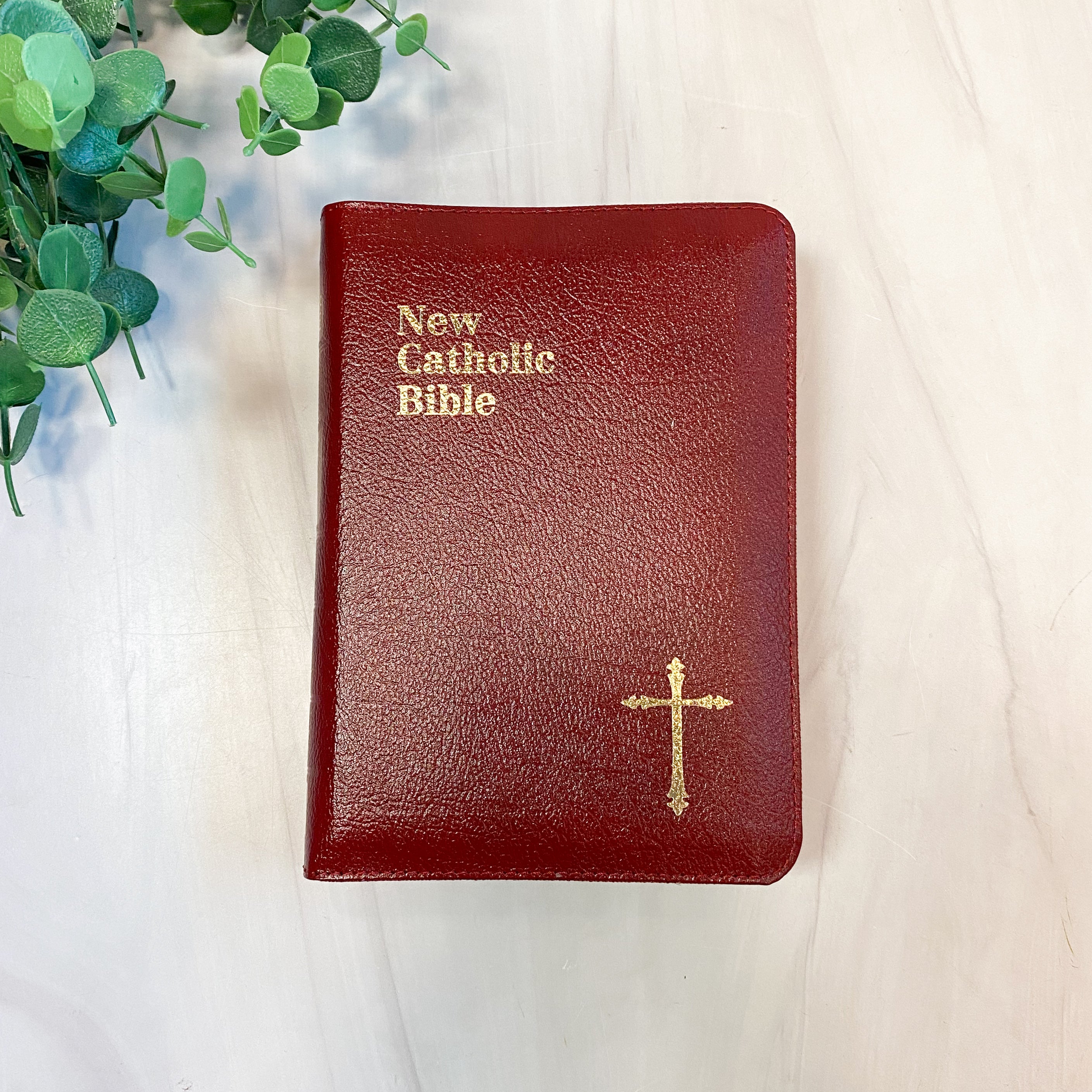 St. Joseph New Catholic Bible - Compact Size Burgundy Zipper