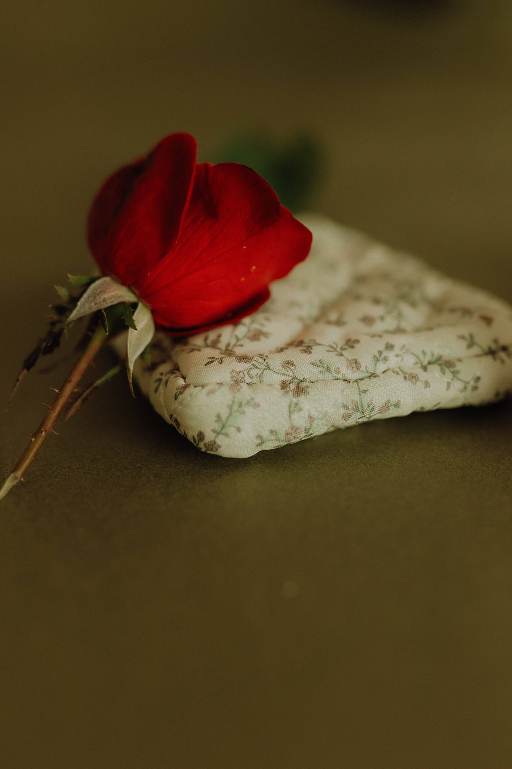 Vintage Floral Rosary Pouch