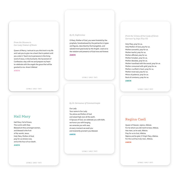 Holy Cards - Marian Pack (28 cards)