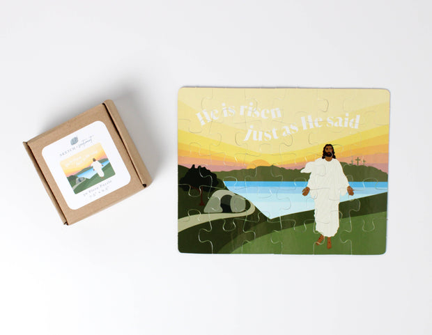 He is Risen Puzzle, Jesus Easter Puzzle, Christian Puzzle