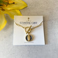 Lapis Virgin Mary Paperclip Necklace