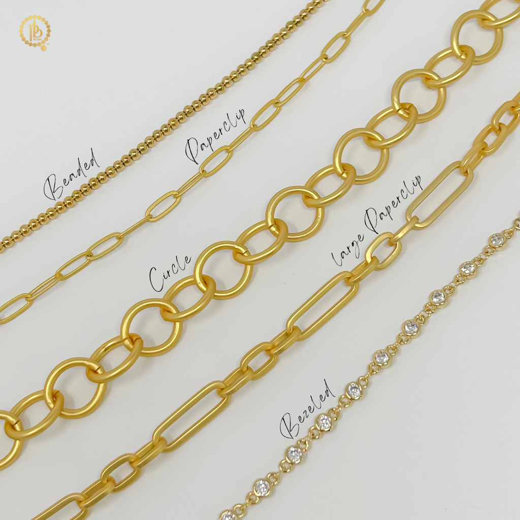 18" Matte Gold Paperclip Necklace with Large Gold Sacred Heart Cross