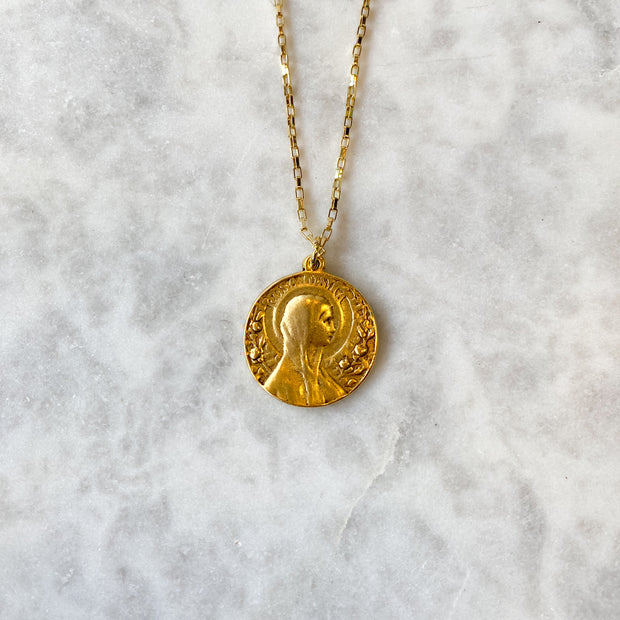 Rosa Mystica Pendant - Straight Bar Chain