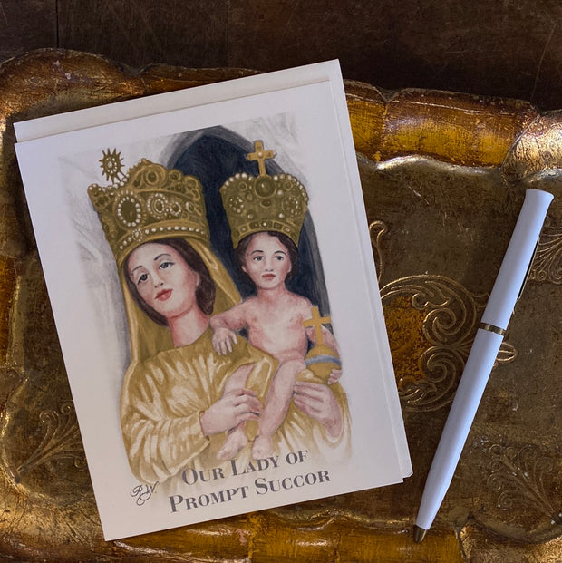 Our Lady of Prompt Succor Notecard with Envelope