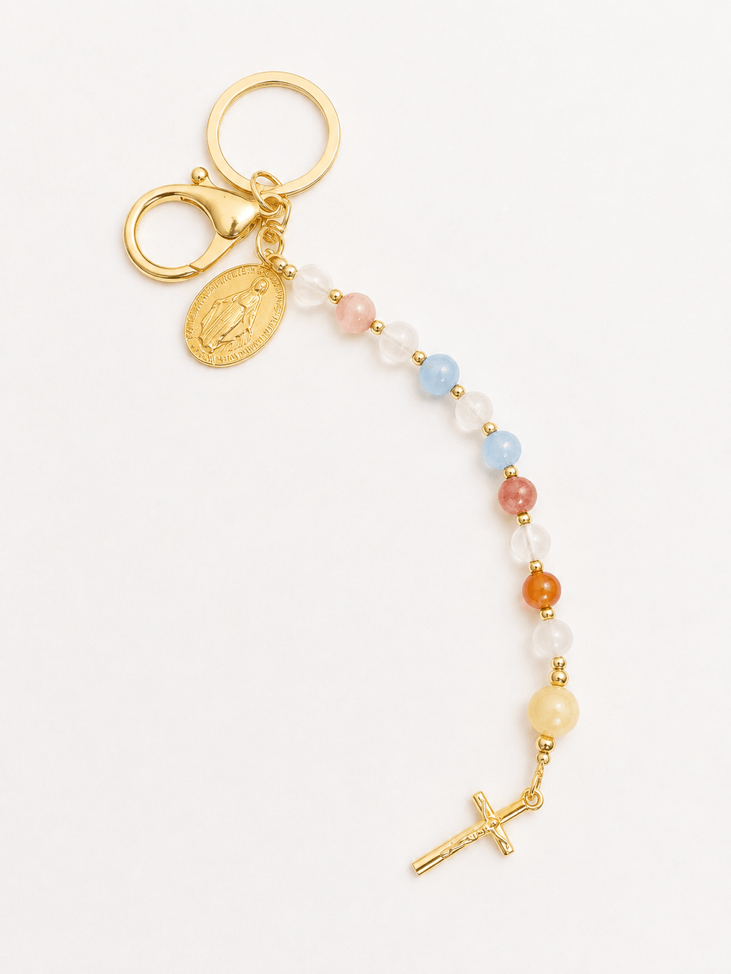 Rosary Decade Charm Keychain