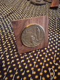 Antique French Our Lady of Lourdes on Wooden Easel