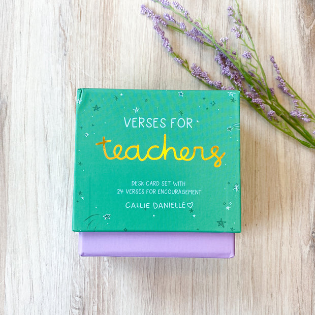 Verses Of Inspiration for Teachers Desk Card Set