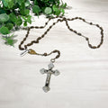 Brown Wooden Vintage Marian Rosary