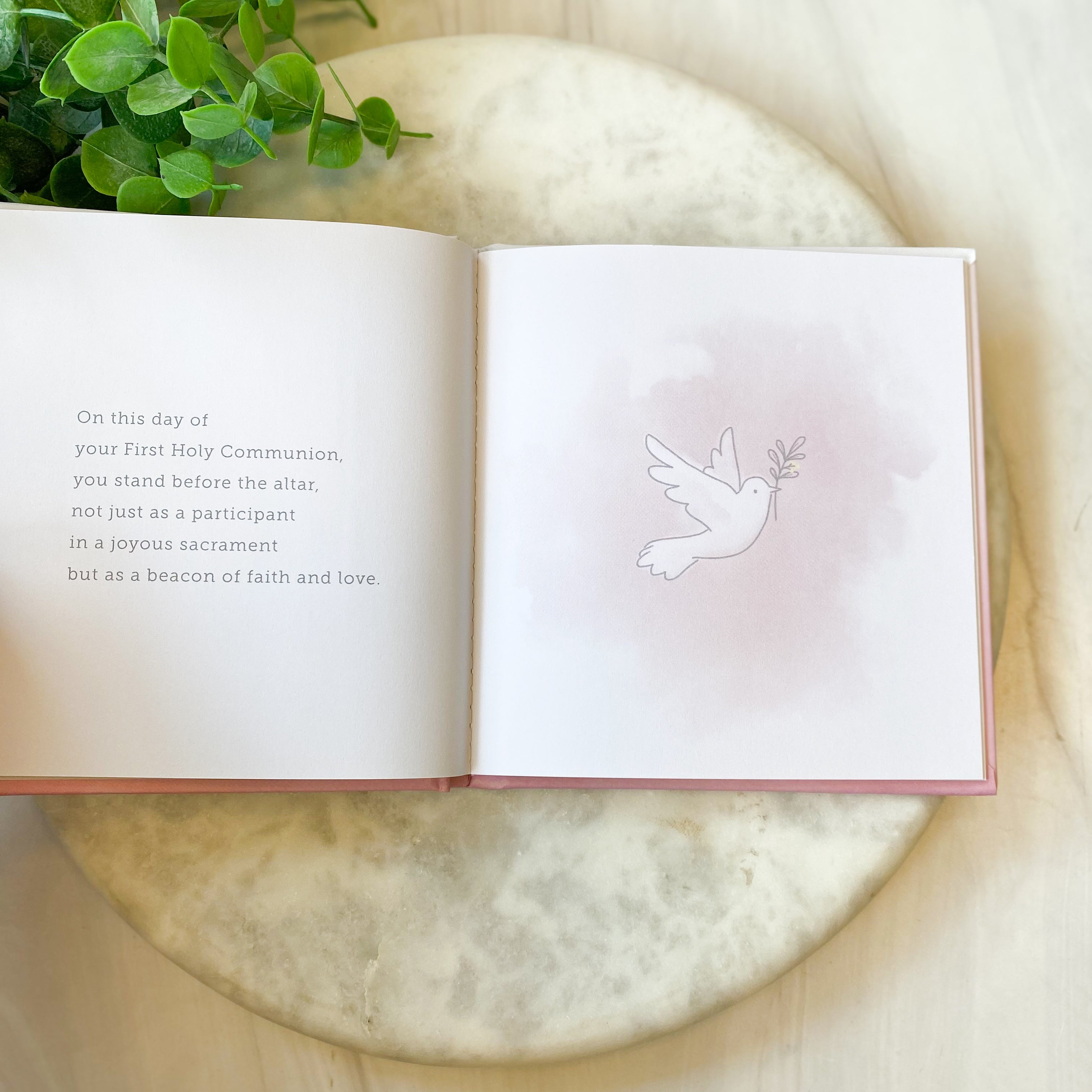 First Communion Girl  book and necklace