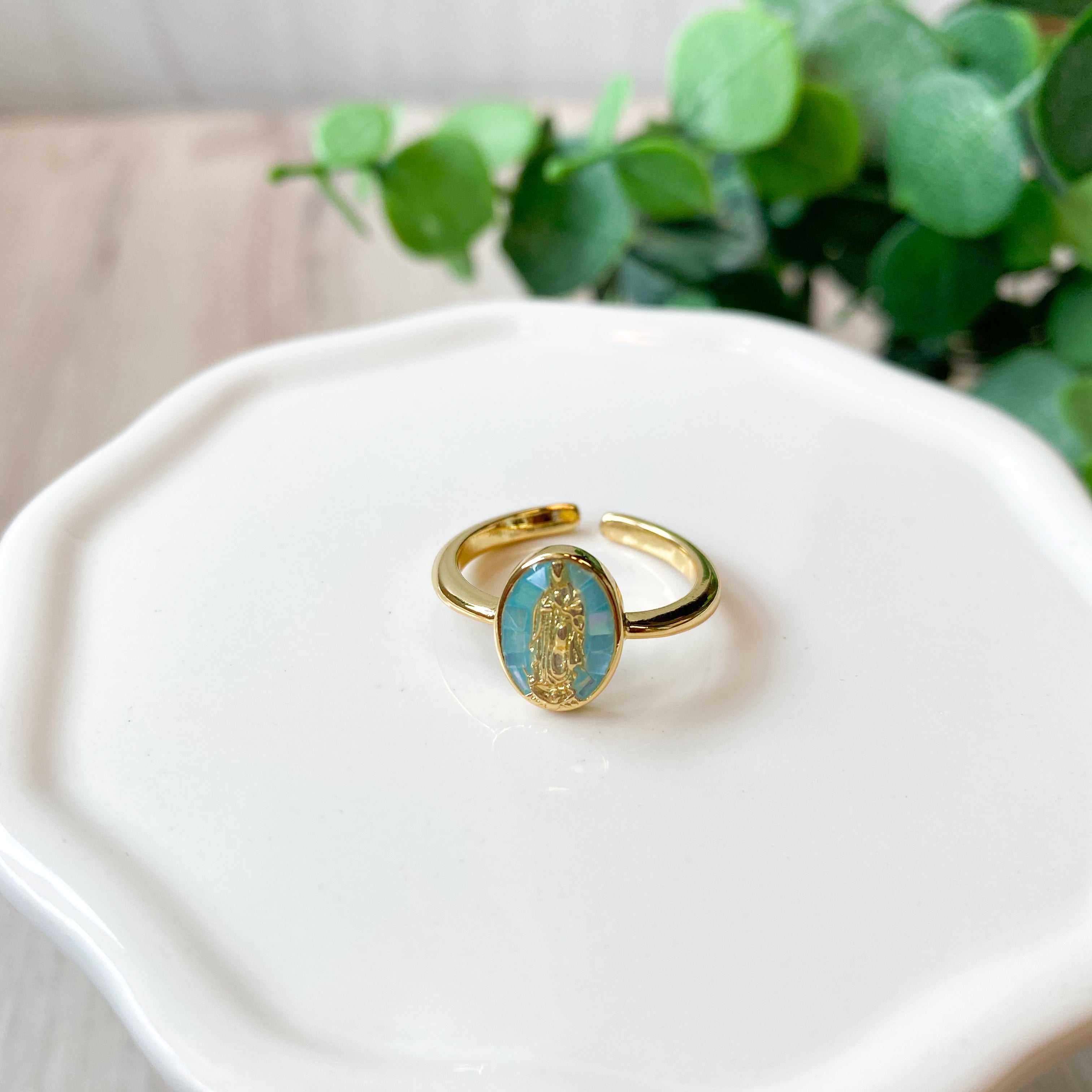 Blessed Mary Ring Blue