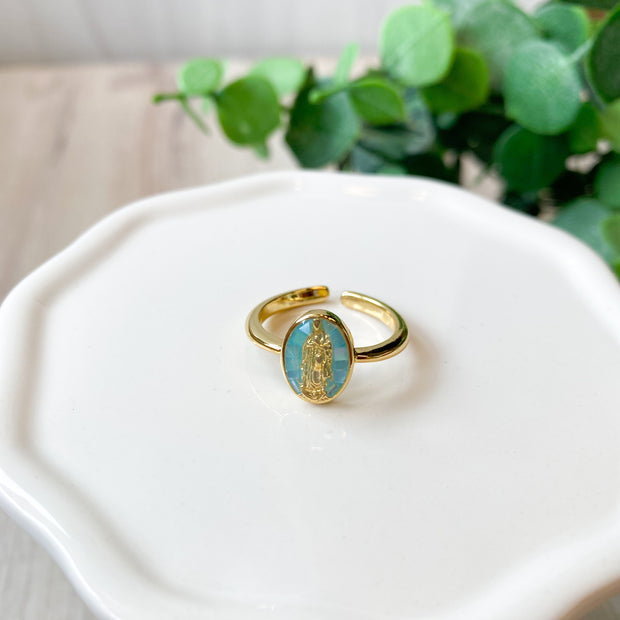 Blessed Mary Ring Blue
