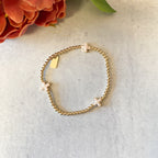 7"L Enamel Cross Gold Bracelet (Assorted Cross Colors)
