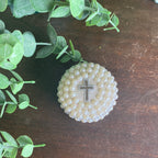 White Beaded Cross Keepsake Box