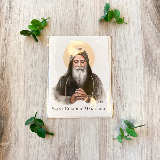 Saint Charbel Makhlouf Notecard with Envelope