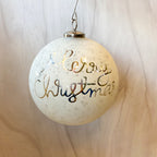 6" Merry Xmas Ball Ornament