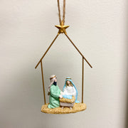 Resin Nativity Ornament, Multi Color, 4 Styles