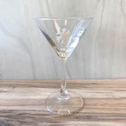 4"Rd x6-1/4"H Martini Glass Holiday Icon Inside, 8 Styles