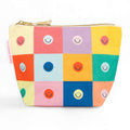 Colorful Smiley Faces Canvas Pouch