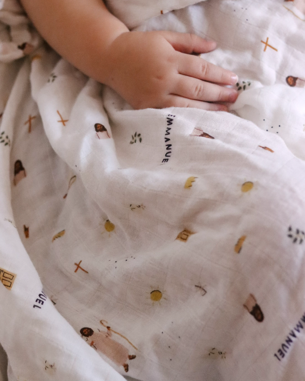 Catholic Muslin Swaddle Baby Blanket