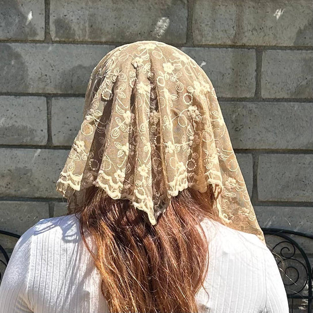 St Rebekah Veil  -Beige