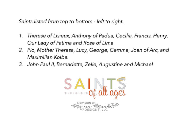 Do not be afraid to be Saints Catholic Saints pillow. Baptism Gift. Mother Teresa, Hail Mary, St. Michael Pillow. Catholic First Communion