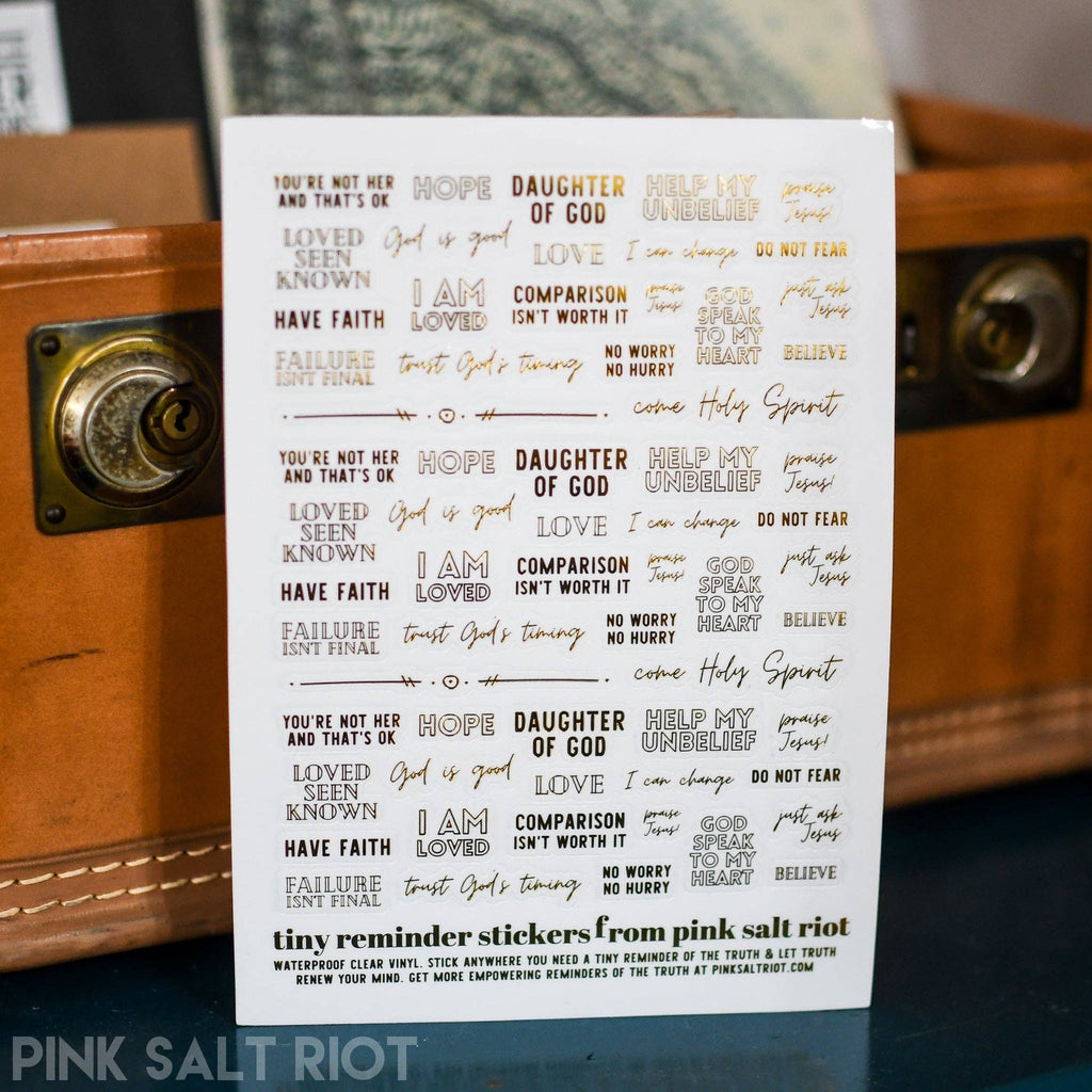 Gold Foil Tiny Reminders Sticker Sheet