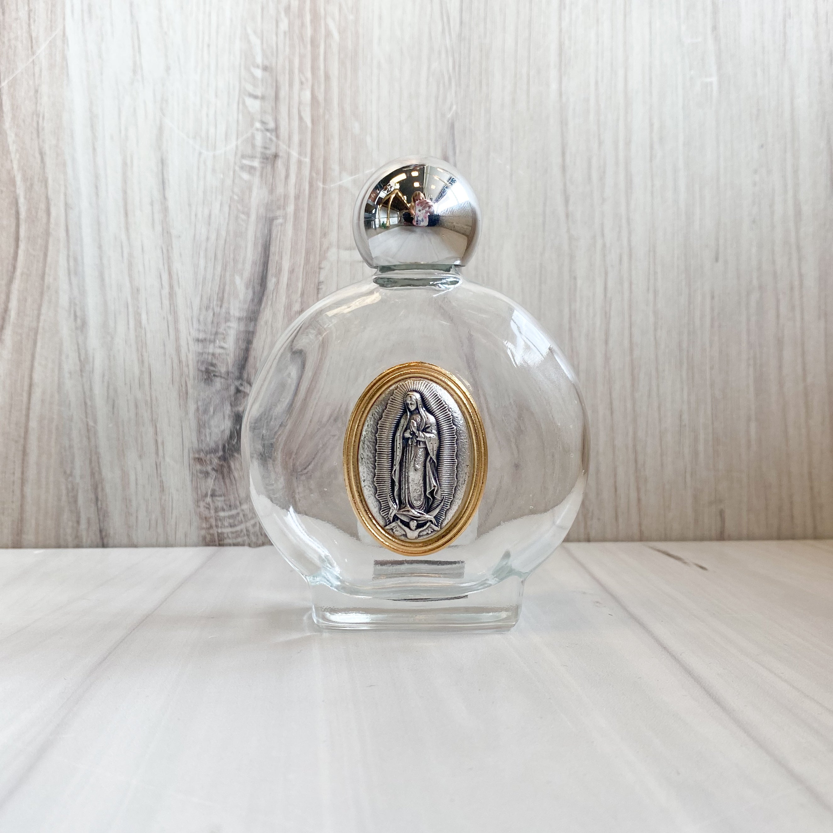 Our Lady of Guadalupe Holy Water Bottle 3.75x2.75"