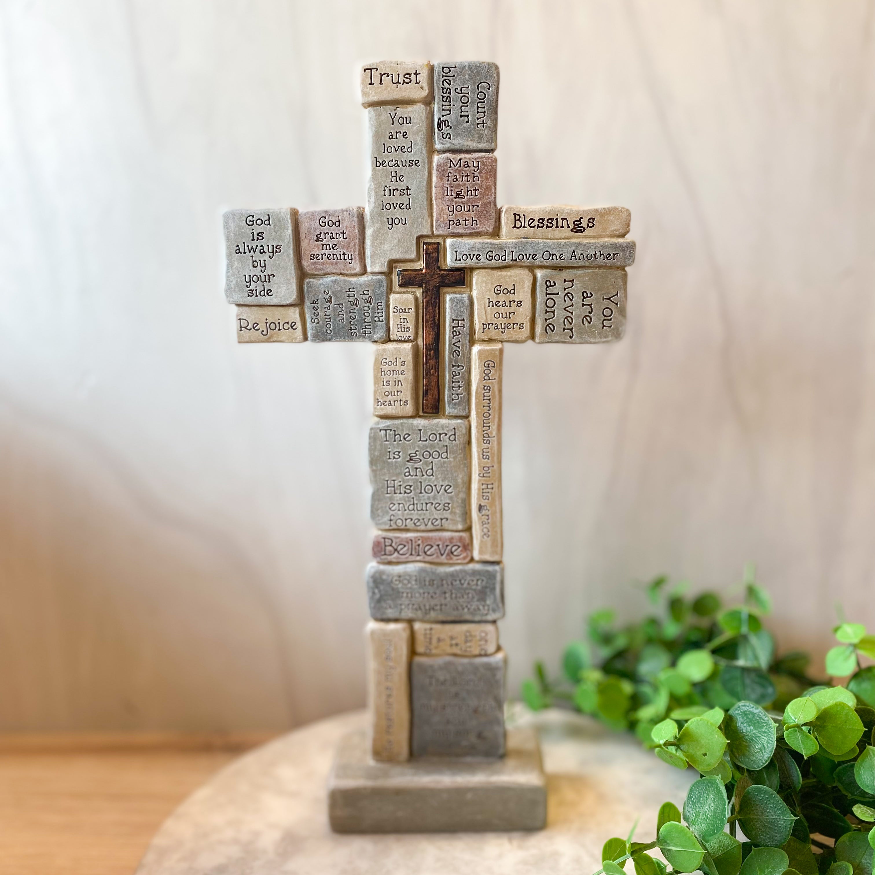 12.5"H Crossword Table Cross