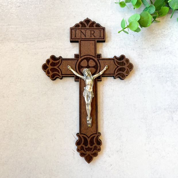 Homemade Wooden Wall Crucifix-9inch