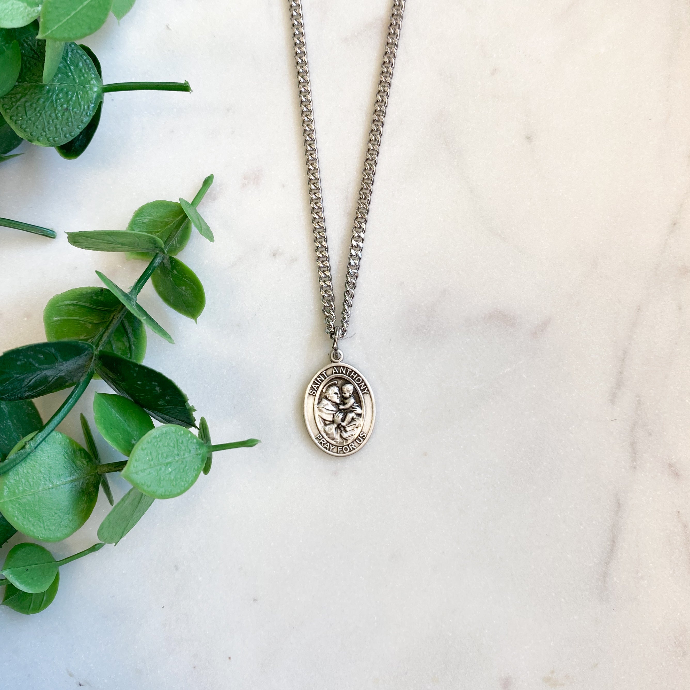 Sterling Silver St. Anthony Necklace