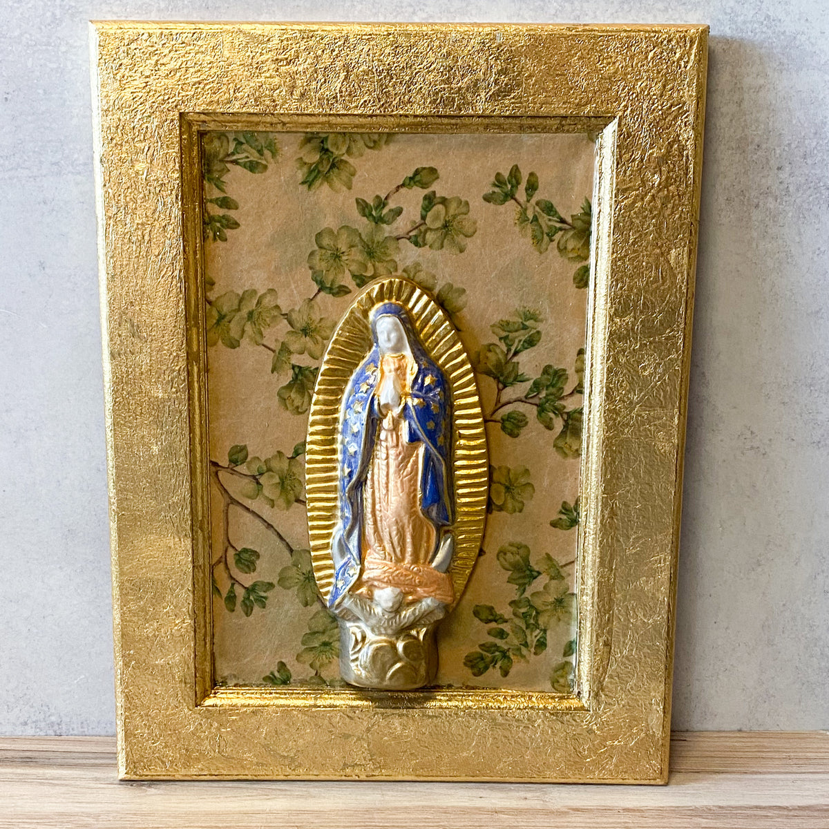 Our Lady of Guadalupe Gold Framed Wall Hanging 17"x13"