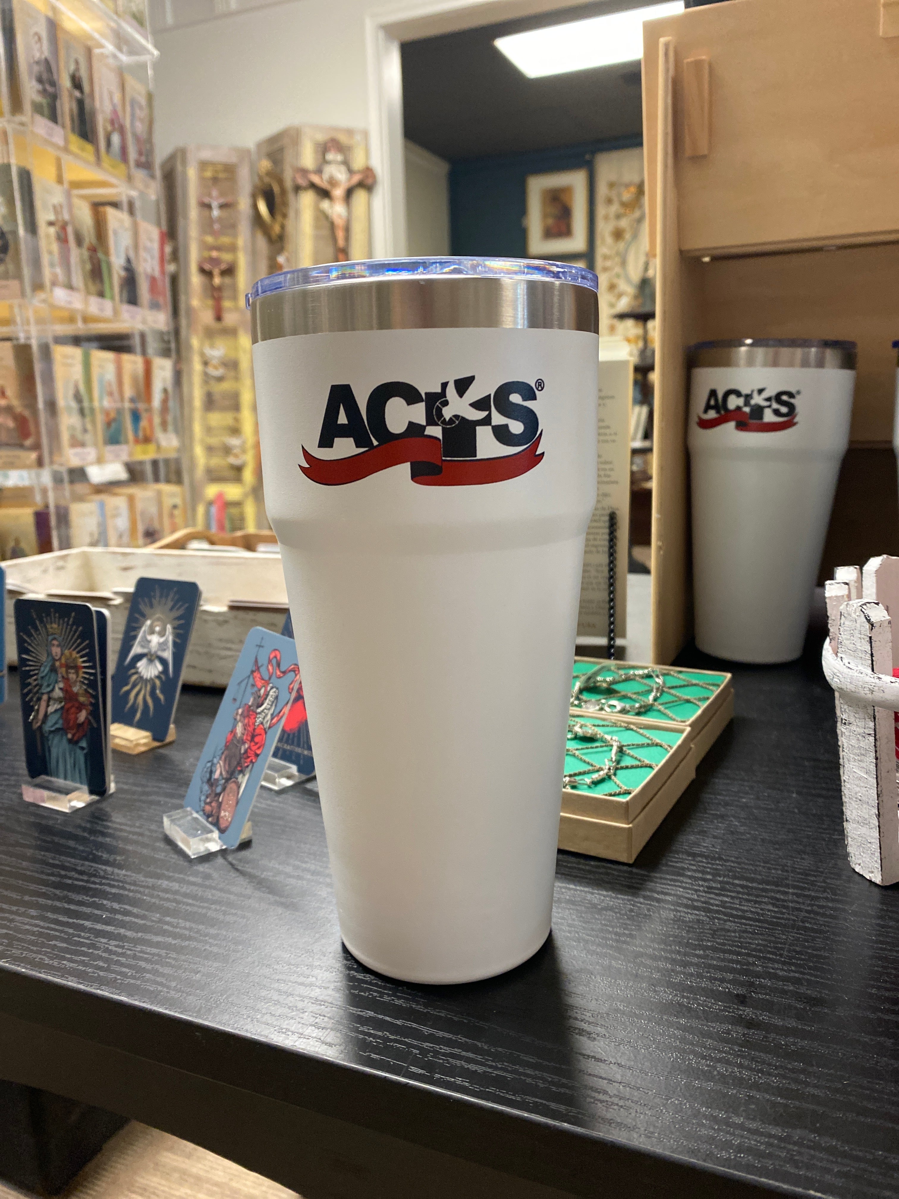 24 oz White ACTS Tumbler