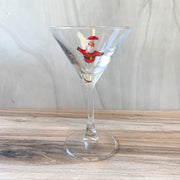 4"Rd x6-1/4"H Martini Glass Holiday Icon Inside, 8 Styles