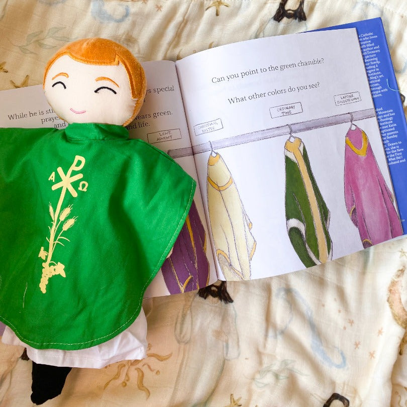 Father Paul Catholic Priest Rag Doll 14 Piece Set