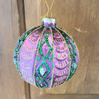 Ornament Various Accented Gold Glitter Designs with Gems (3 Colors)