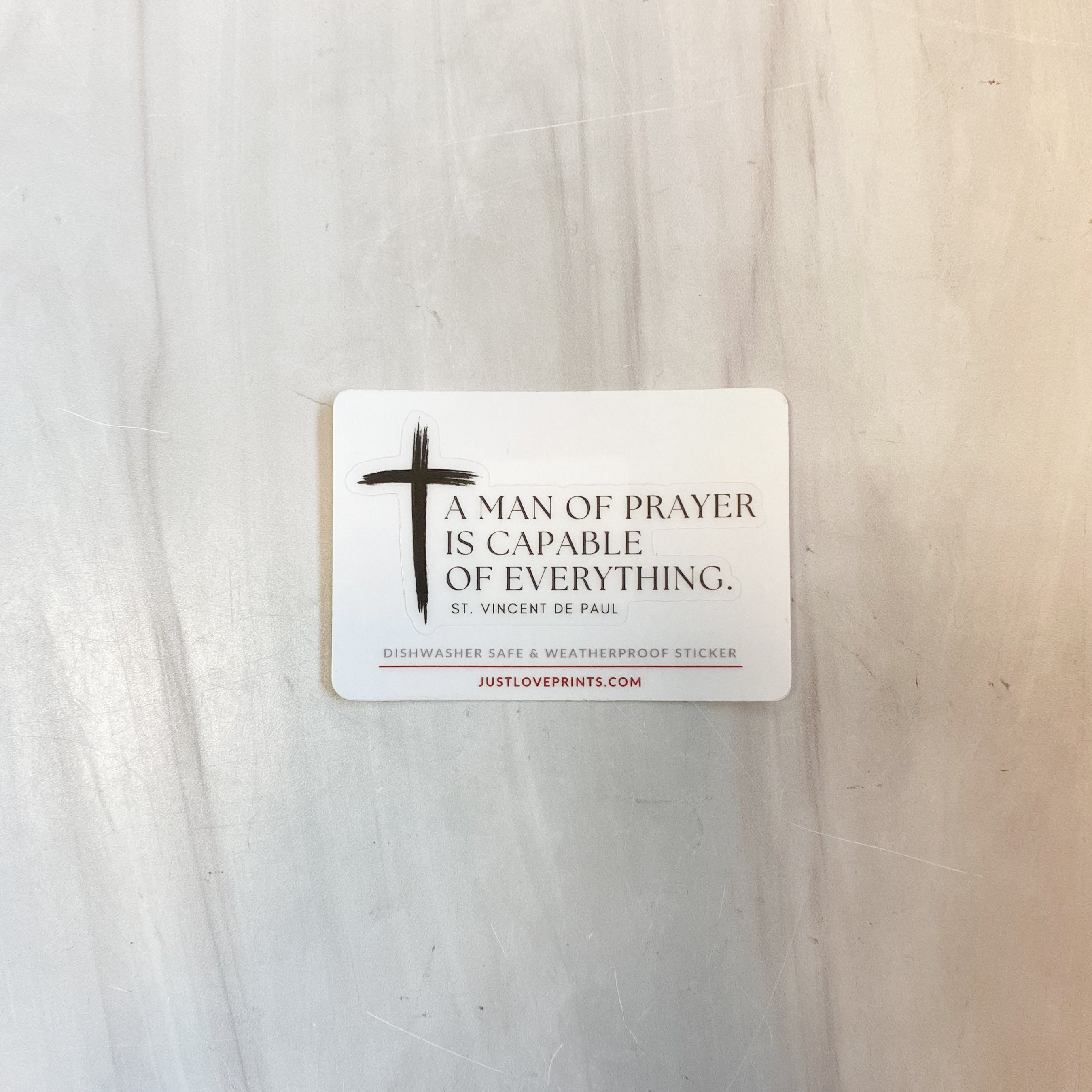A Man of Prayer Vinyl Sticker