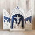 14" Triptych with Crucifixion